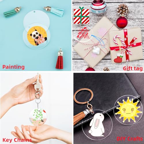 4 Inch Acrylic Round Discs Set of 30 - DIY Craft Ornaments for Holiday Decorations