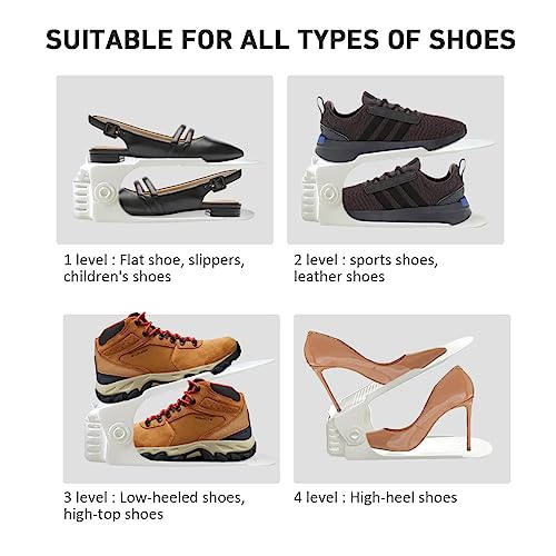 Shoe Slots Organizer 36 Pack - Space Saver 50%,Adjustable Thickening