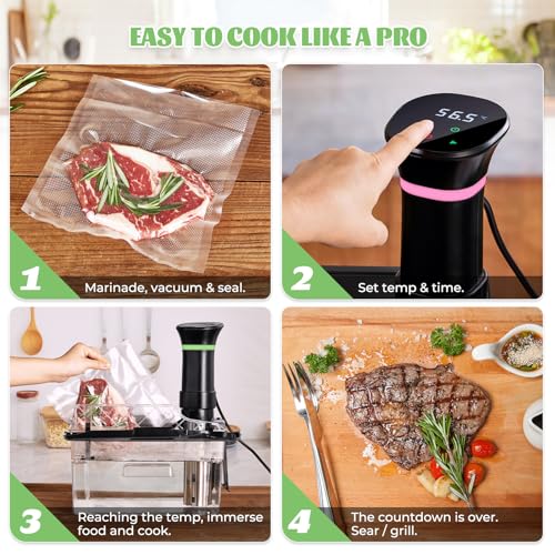 1000W Sous Vide Cooker Immersion Circulator with Recipe Control