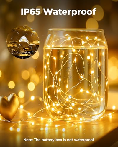 Battery-Operated Fairy Lights 3 Pack 7ft 20 LEDs Silver Wire Indoor/Outdoor