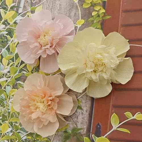 Mybbshower Crepe Paper Flower for Wall Psprt Pom Pom Decor Girls Birthday Party Backdrop Baby Shower Nursery Room Decoration Pack of 9 (Pastel)