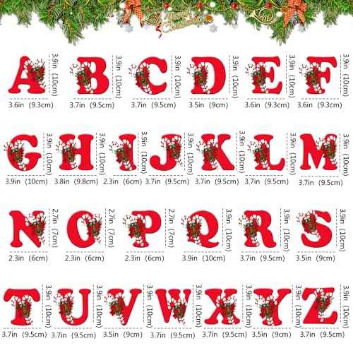 26 Letter Ornaments for Christmas Tree Decoration - Personalized Hanging Pendant Xmas Alphabet for DIY Craft Ornaments (A)