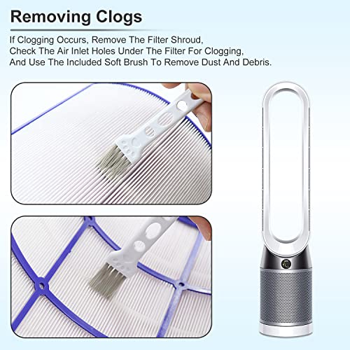 Katerelis 2 Pack Replacement True HEPA & Activated Carbon Filters for Dyson TP04 TP06 HP04 HP06