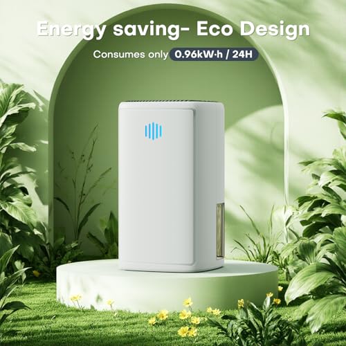 TABYIK Small Dehumidifier - 38OZ Compact Energy Saving for Bedroom Bathroom Closet - White