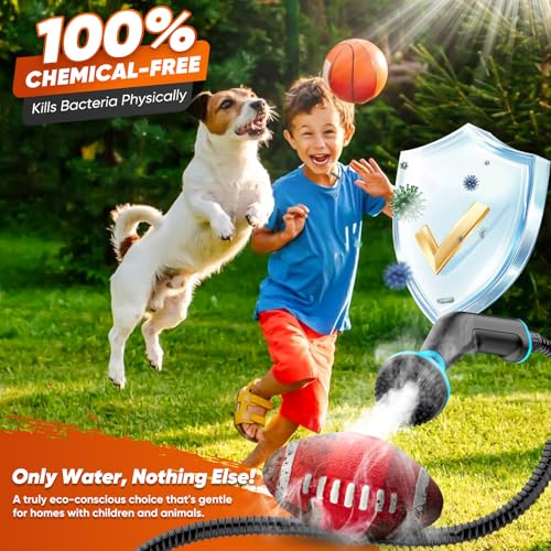 Handheld Steam Cleaner for Home - Green/Gold 1250ml Pressurized Steamer