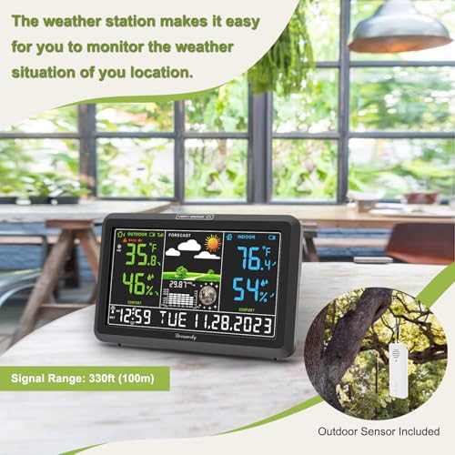 DreamSky Weather Station Indoor Outdoor Thermometer Wireless, Atomic