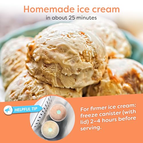 Electric Ice Cream Maker - 4 Qt Vintage Wooden Style Frozen Dessert Machine - Light Wood