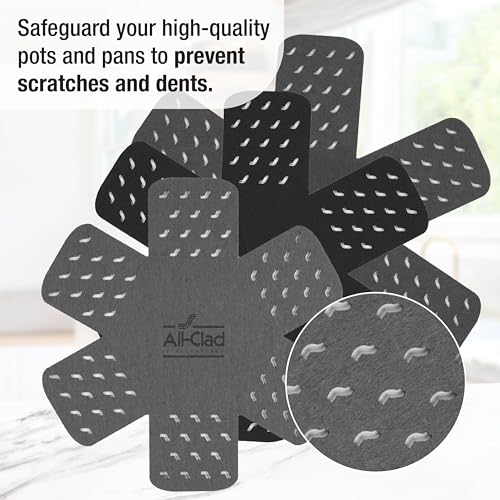 All-Clad Pot Protectors 6-Piece Kitchen Organizer for Cast Iron & Glass