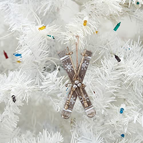 C&F Home Alpine Ski Christmas Xmas Ornament Decor Decoration Gold