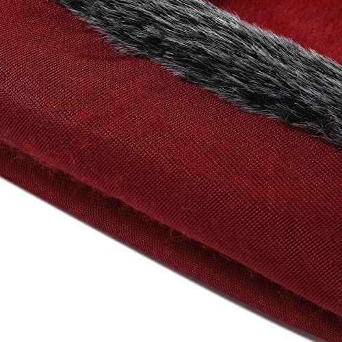 Black Plush Christmas Santa Hat,Personalized Unisex Xmas Hat for Adults