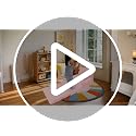 MONKISS Kids Couch Pink Kitty - 2-in-1 Toddler Sofa & Floor Seat for Boys & Girls