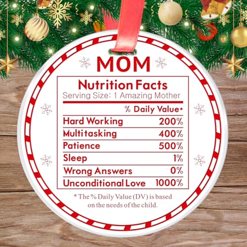 Funny Christmas Mom Ornament - Keepsake Gift from Daughter or Son