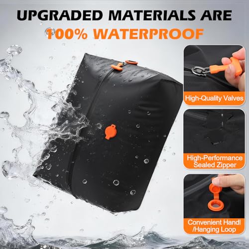 Fantictas Travel Vacuum Bags 2 Pack with Cordless Pump 24L Capacity