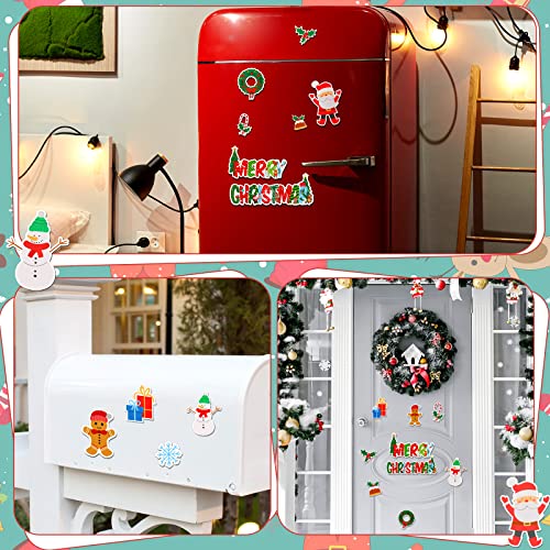 Yinder 12-Pack Christmas Refrigerator Magnets Set - Snowman, Santa, Tree & More