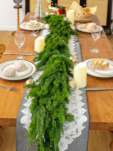 5FT Artificial Cypress Garland Christmas Decor – Green Moon