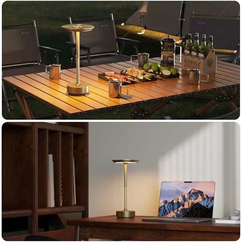 TBBGA 2 Pack Rechargeable Cordless Table Lamp, 5000mAh Battery Light