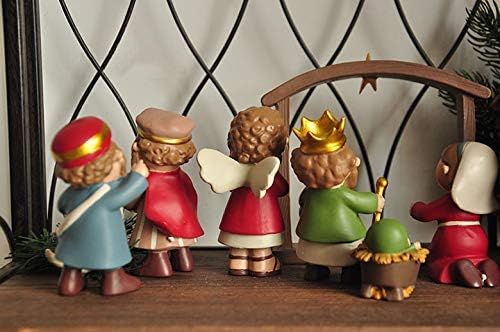 Miniature Holy Family Nativity Figurine - 2.56 Inch Tabletop Christmas Decoration