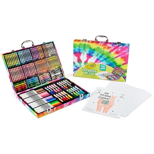Crayola Inspiration Art Case Tie-Dye Coloring Set 4 Pack - 140 Pieces for Kids