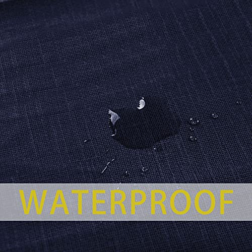 sancua 100% Waterproof Rectangle PVC Tablecloth - 54 x 140 Inch - Oil Proof Spill Proof Vinyl Table Cloth, Wipe Clean Table Cover for Dining Tables, Buffet Parties and Camping, Navy
