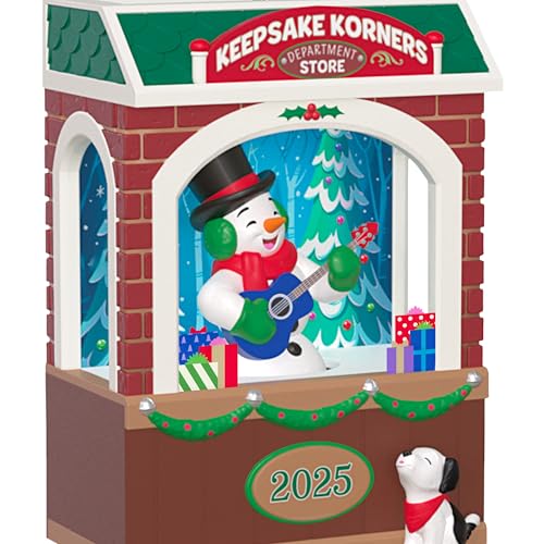 Hallmark Keepsake Christmas Ornament Rockin' Window Shopping 2025 Musical Snowman with Light & Motion