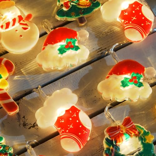 LOLStar 20 LED Christmas String Lights with 8 Modes, Battery-Operated