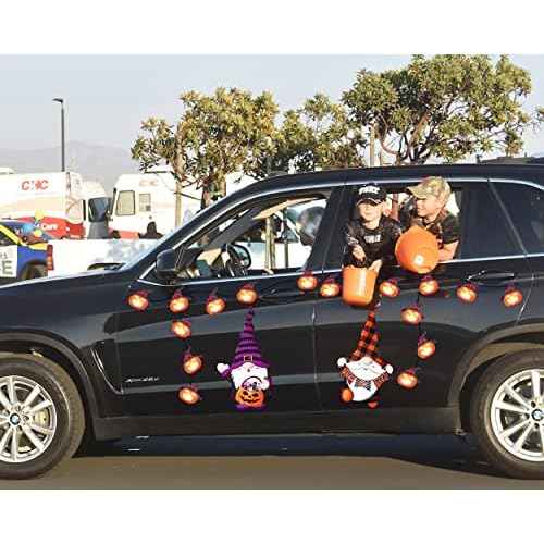 30PCS Halloween Car Refrigerator Decorations - Reflective Pumpkin Gnome Magnet Accessories Set Trunk/Trick or Treat Decor
