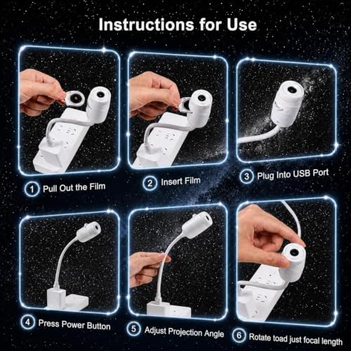 2-in-1 Galaxy Projector Night Light with 13 Films - Star & Galaxy Projection