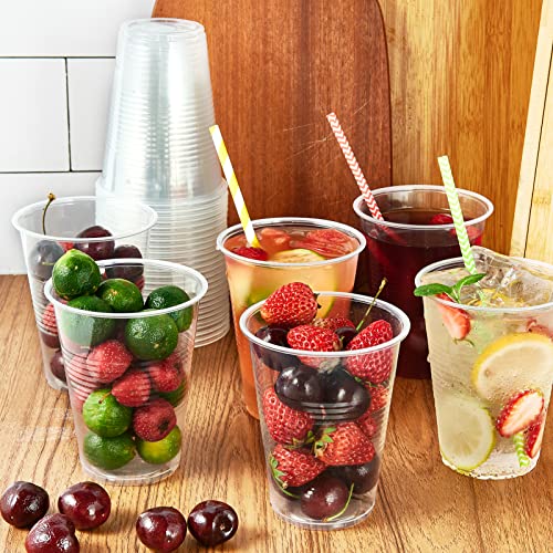 Turbo Bee 420 Pack 16oz Clear Disposable Plastic Cups,Cold/Hot