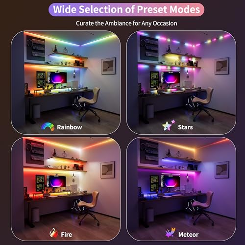 PAUTIX 32.8ft RGB Smart IC COB LED Strip Light - App Control, Music Mode, Multicolor Flexible Tape for TV & Bedroom