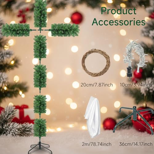 Classic 5ft Lighted Christmas Cross Tree with Crown & Scarf - Faith Decor