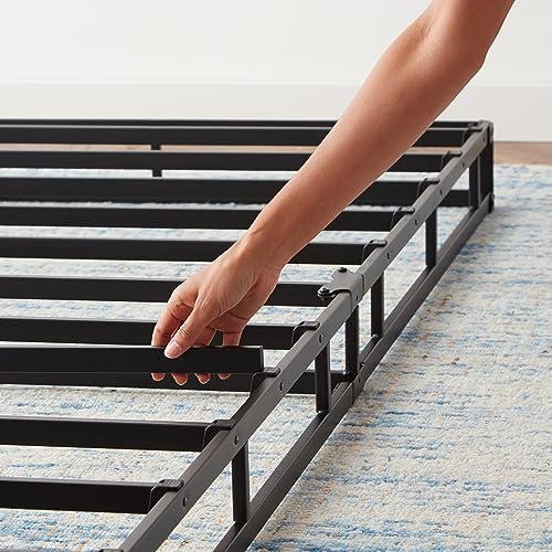 Twin 74" x 38" x 5" Sturdy Mattress Foundation Box Spring Bed Base - White, Tool-Free Assembly