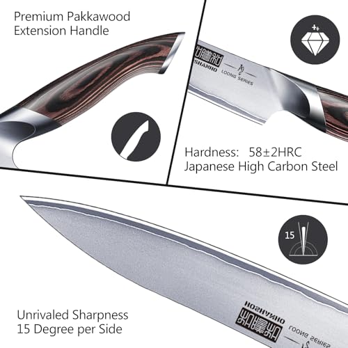 6 Inch Japanese Chef's Utility Knife - Ultra Sharp Kitchen Paring & Slicing Tool