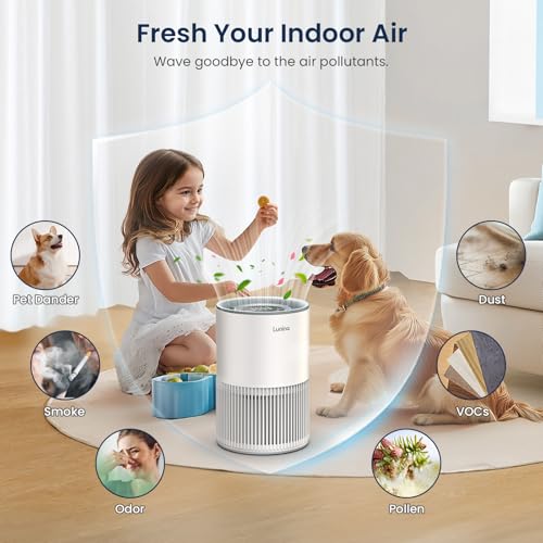 LUNINO 1 Pack HEPA Air Purifier for Large Rooms up to 1200ft² with Fragrance & Sleep Mode