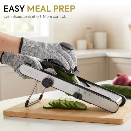 Adjustable Mandoline Slicer for Kitchen with V-Blade & 36 Slice Settings
