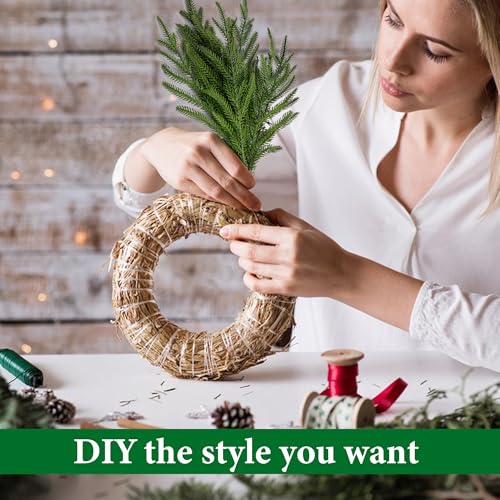 Purple Star 1N 15-Pack Christmas Norfolk Pine Branches 19" Artificial Greenery for Holiday Decor
