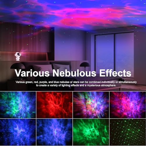 Astronaut Galaxy Projector, Star Projector, Night Light with Timer and Remote, Galaxy Light for Room Decor for Kids, Ceiling Star Lamp for Christmas & Birthdays