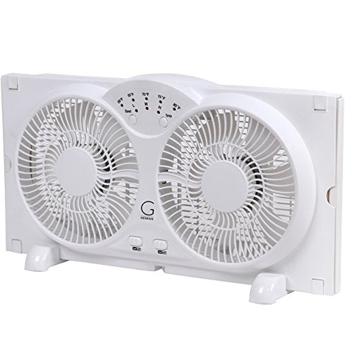 High Velocity Reversible Window Fan with Thermostat & Max Cool Technology
