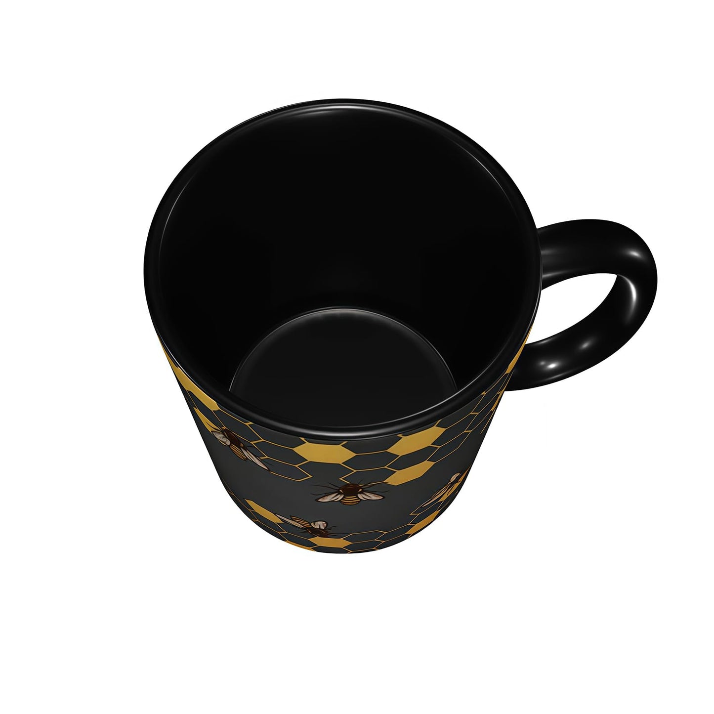 Honeycomb Bee Coffee Mug 11oz - Funny Ceramic Tea Cup for Men Women Office and Home Novelty Mugs Ideal Present Birthday Microwave Safe