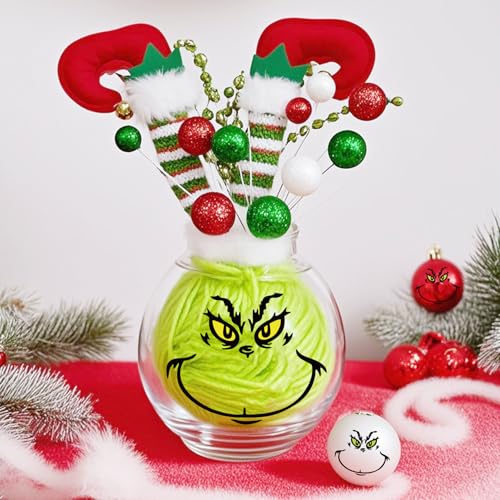 36 Pcs Christmas Face Transfer Stickers for Crafts Large 6 Inch Small 3 Inch Vinyl Eyes Pitcher Rub on Transfers Decals for Ornaments Glass Drinking Cups Wood Decorations Balls Party (face60)