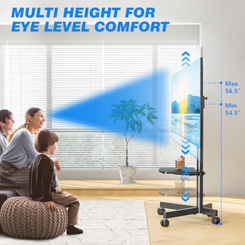 Rfiver Rolling TV Stand with Shelf for 23-65 inch TVs up to 88lbs