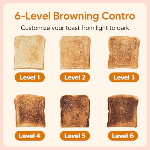Stainless Steel 2 Slice Touch Screen Toaster with Wide Slots and Digital Timer - Trisiko