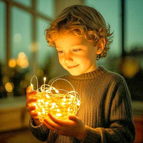 Ehome Fairy Lights USB Powered Fairy Lights Plug in 66ft 200 Led String Lights Decorative Lights for Bedroom Indoor Christmas Wedding Party Patio Window (Warm White)