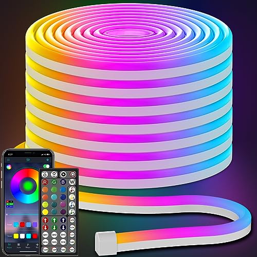AILBTON 50FT RGB LED Neon Rope Lights Waterproof IP67 for Bedroom DIY & Music Sync