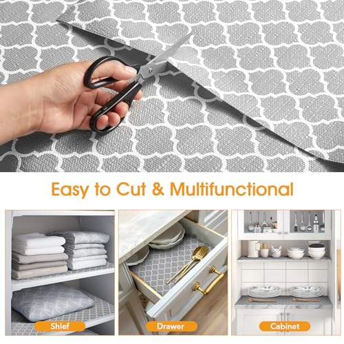 Gray Non-Adhesive Non-Slip Shelf and Drawer Liner - 23.6W x 354L