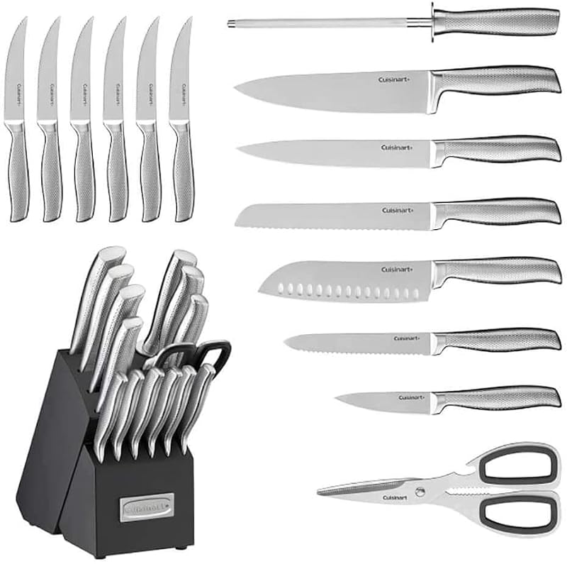 15-Piece German Stainless Steel Hollow Handle Cutlery Set - Textured Handles