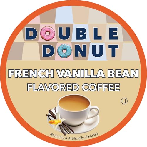Double Donut French Vanilla Bean Coffee Pods | Medium Roast, 80 Count