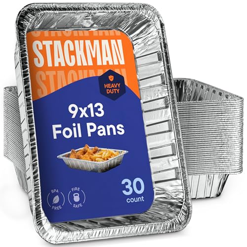 Disposable Aluminum 9x13 Baking Pan Trays - Heavy Duty Food Containers 30-Pack Variation 30