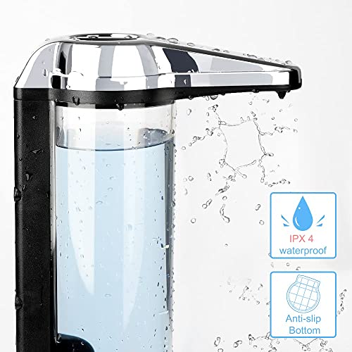 17oz Touchless Liquid Soap Dispenser Chrome 500ml Battery Operated Hand Sanitizer