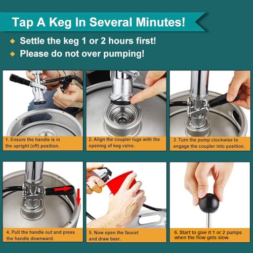 Ferroday 8-inch Keg Tap Pump for US D-System Beer Kegs - Draft Dispenser