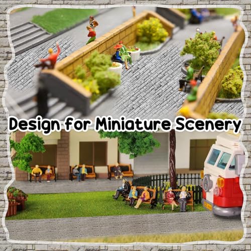Warmtree 6-Pack Village Road Snow Mat Set for Christmas Village Decor